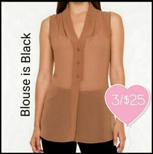 ⭐3/$25⭐ Le Chateau Women's Black Sheer Sleeveless …